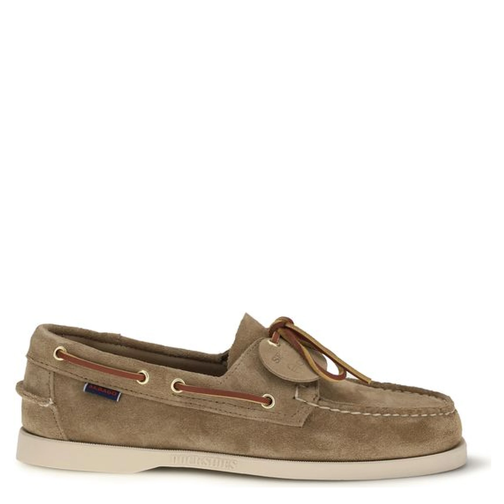 Beige Calf Leather Bos Taurus Slip-On Loafers