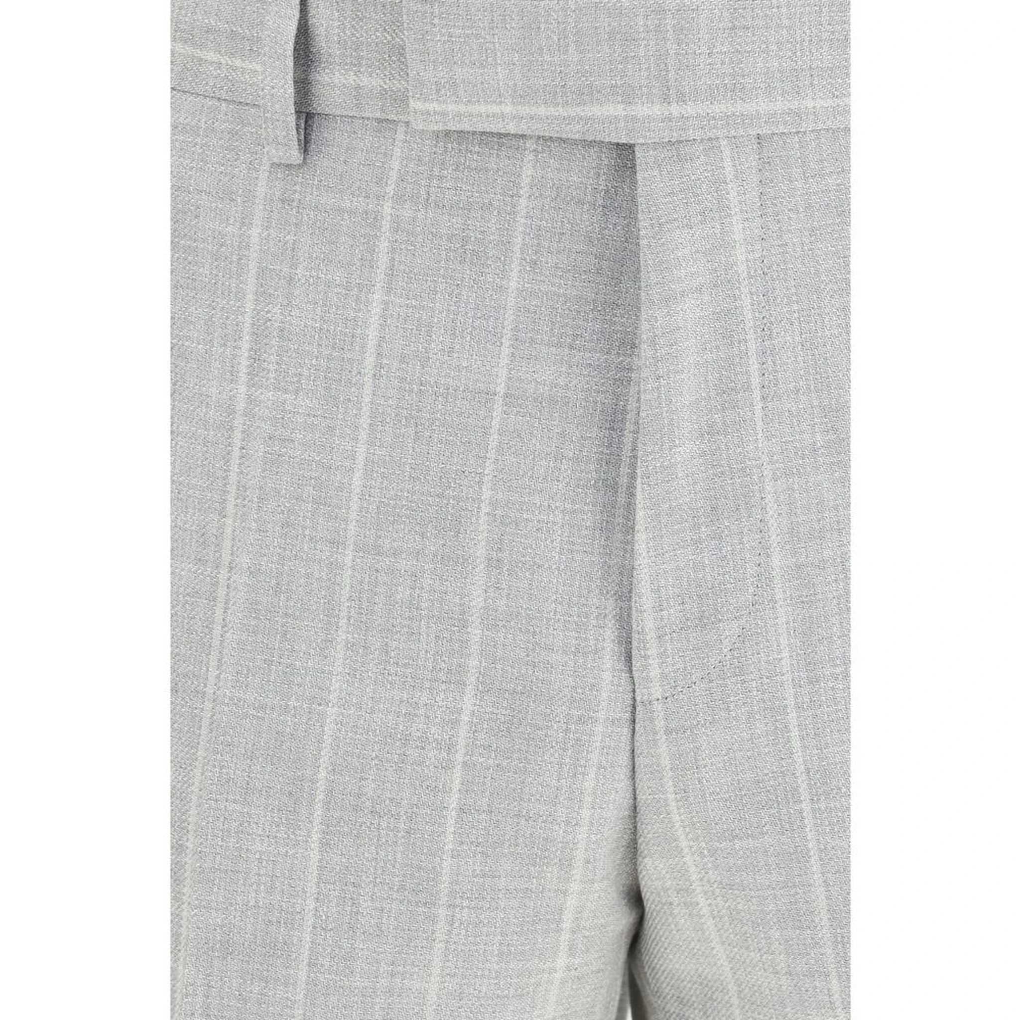 Gray Cotton Two-Piece Suit