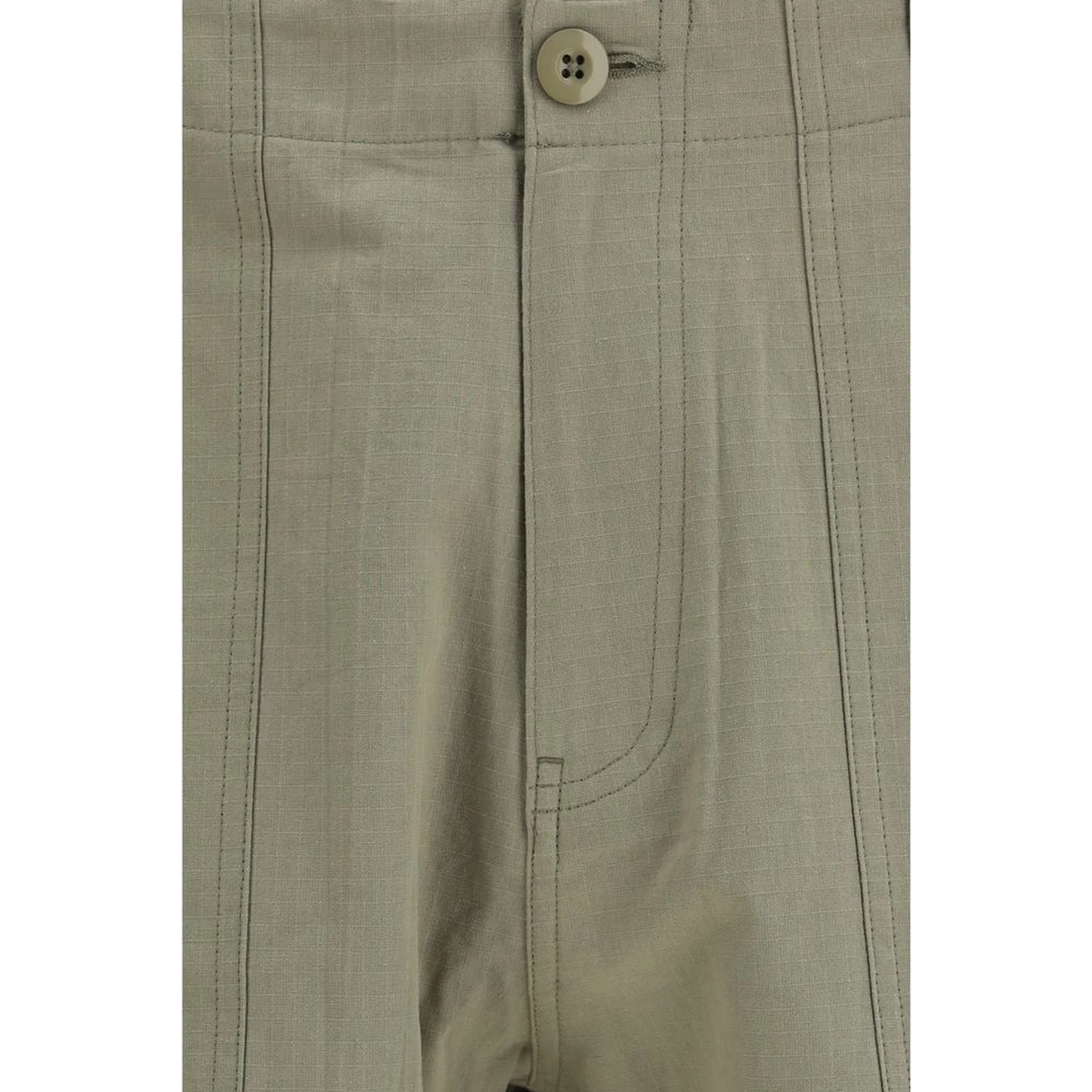 Bicolor Cotton Bermuda Shorts