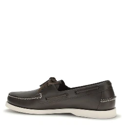 Brown Calf Leather Bos Taurus Slip-On Loafers