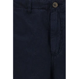 Blue Cotton Bermuda Shorts