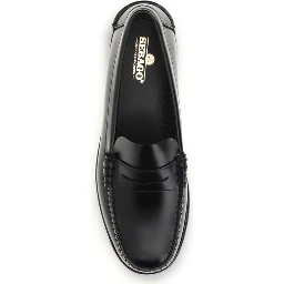 Black Calf Leather Bos Taurus Slip-On Loafers