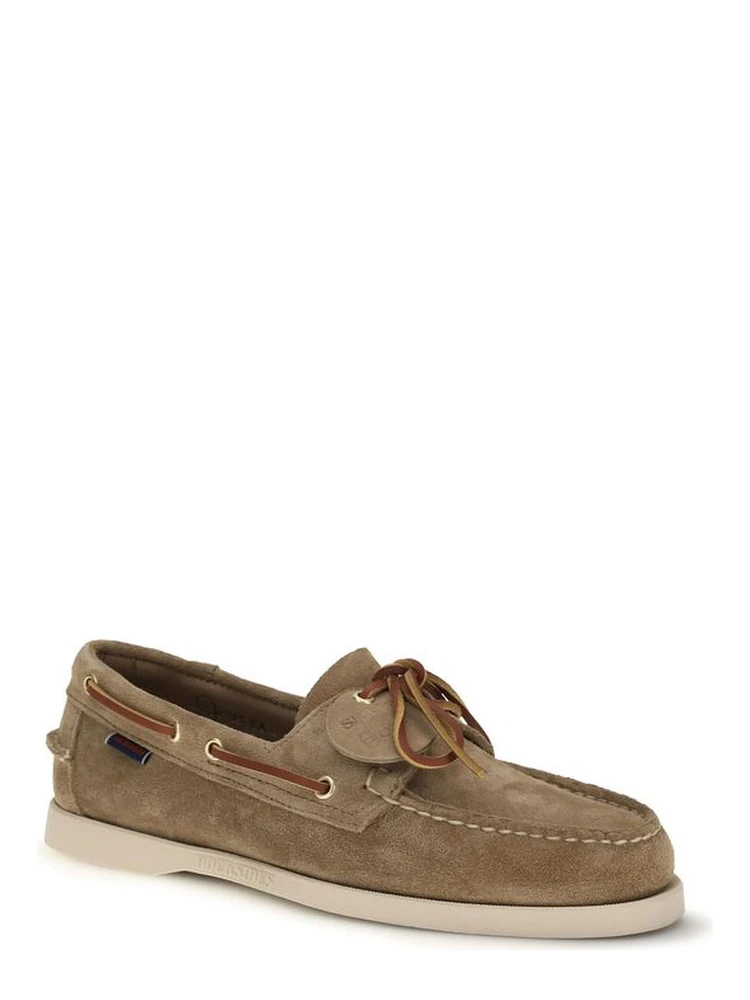 Beige Calf Leather Bos Taurus Slip-On Loafers alternative