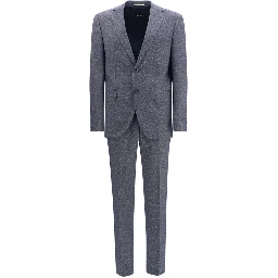 Blue Viscose Two-Piece Suit