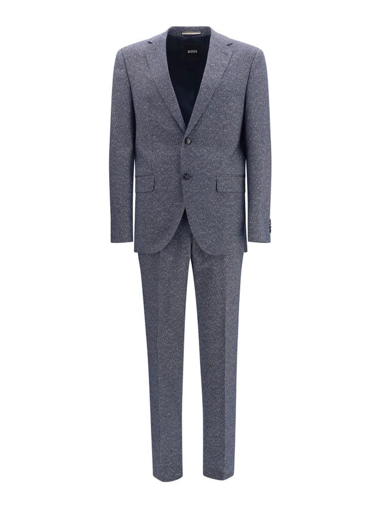 Blue Viscose Two-Piece Suit