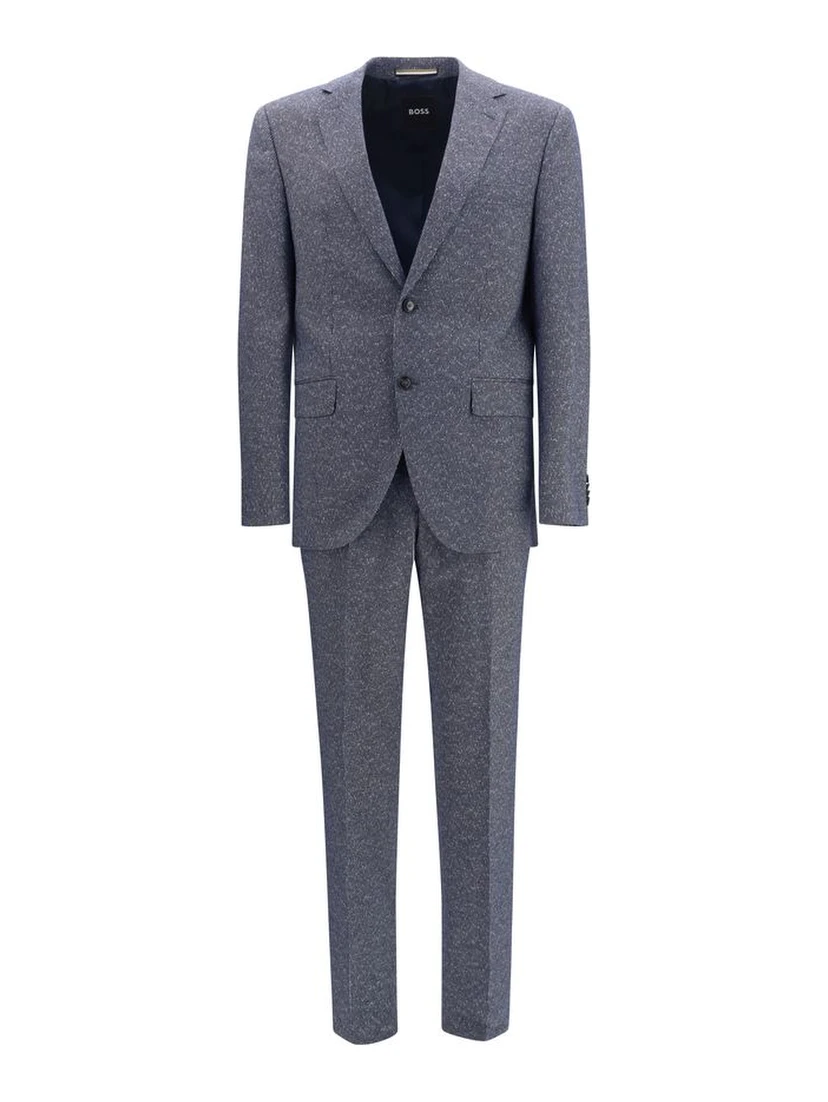 Blue Viscose Two-Piece Suit