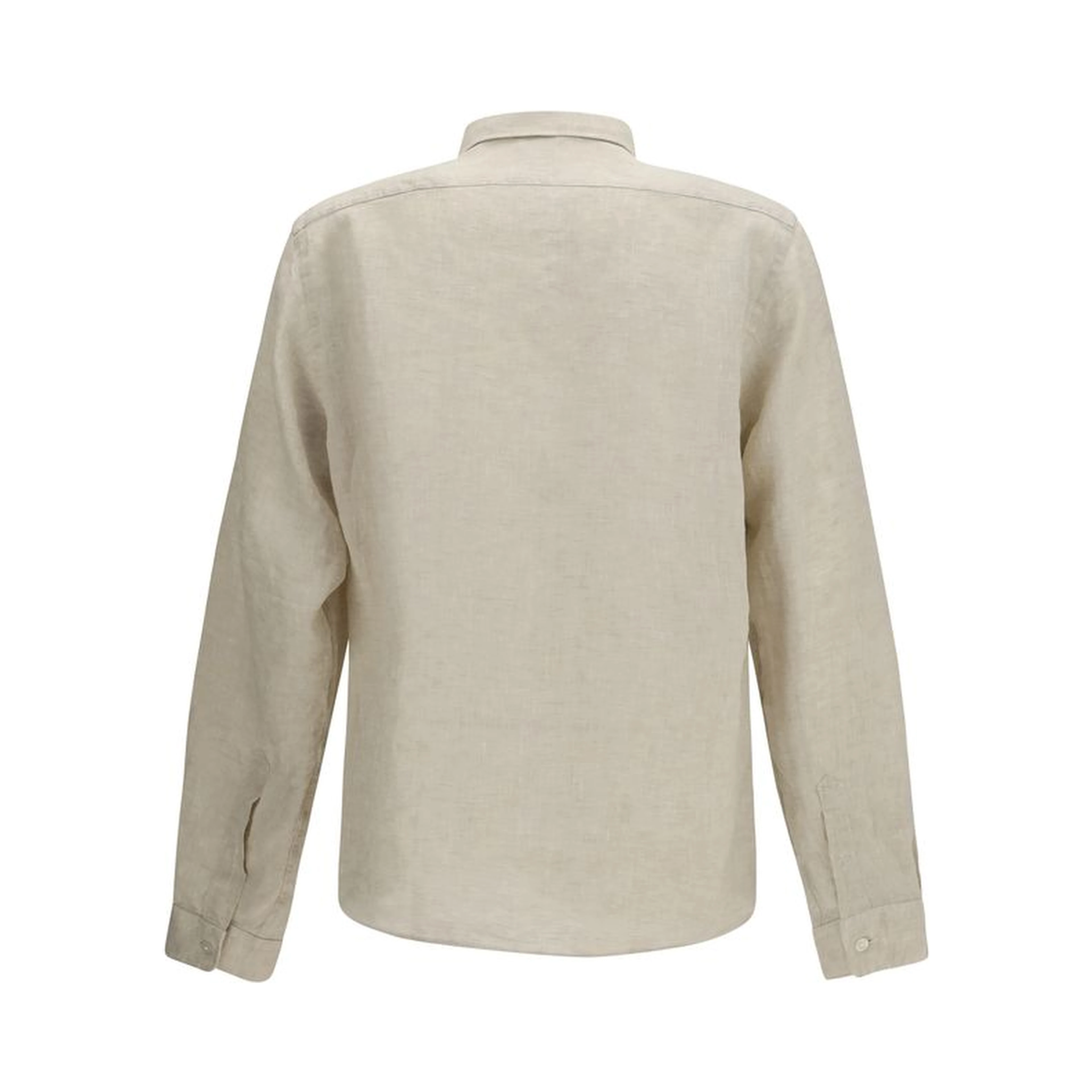 Beige Linen Dress Shirt