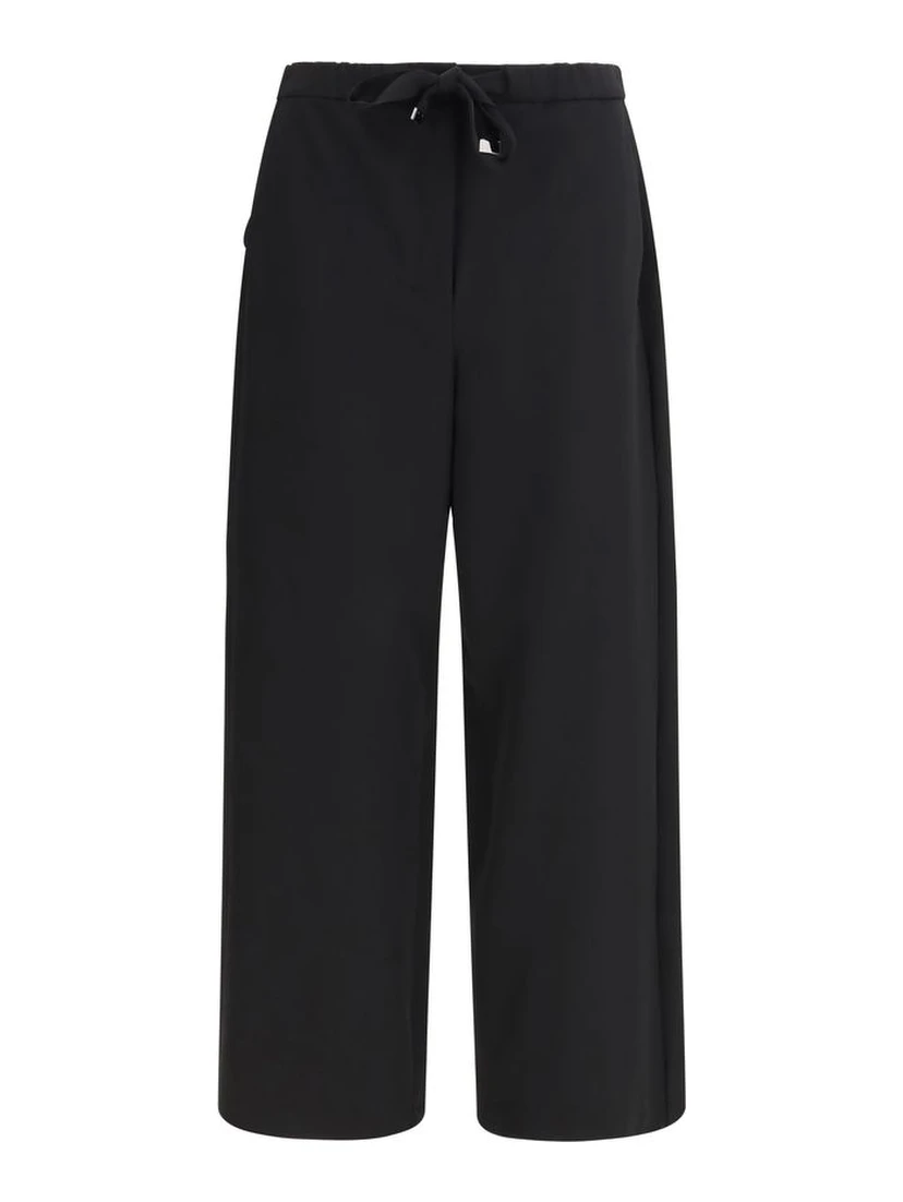Black Wool Oves Aries Flared Pants