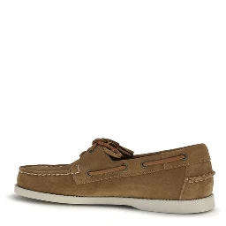 Brown Calf Leather Bos Taurus Slip-On Loafers