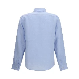 Blue Linen Dress Shirt