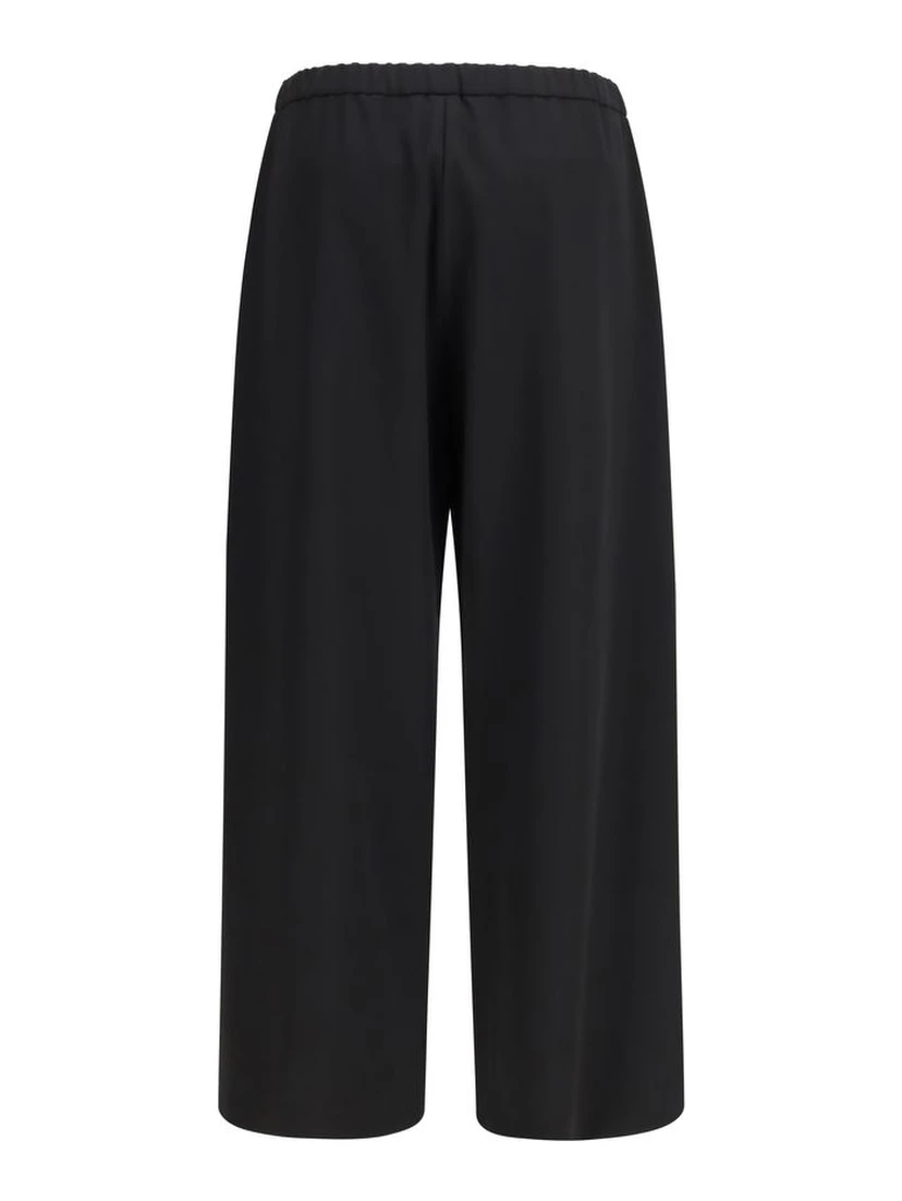 Black Wool Oves Aries Flared Pants