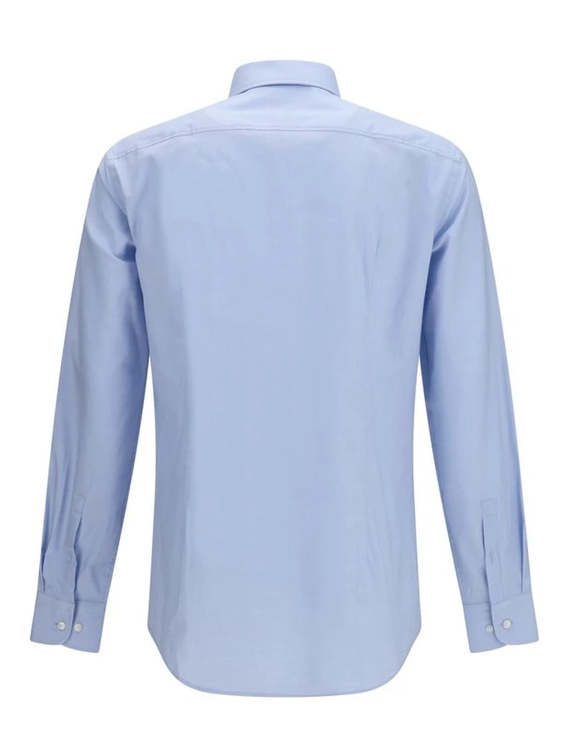 Blue Cotton Dress Shirt