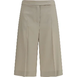 Beige Wool Oves Aries Bermuda Shorts
