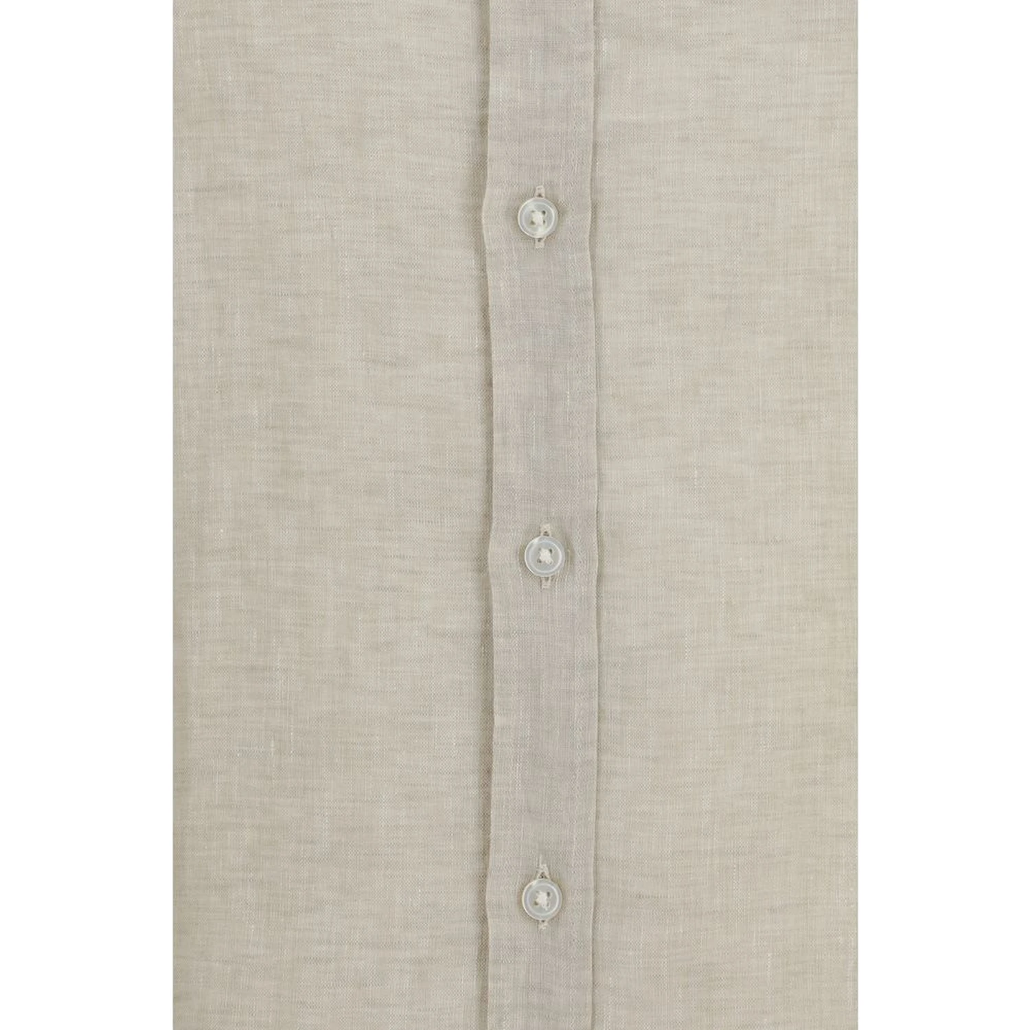Beige Linen Dress Shirt