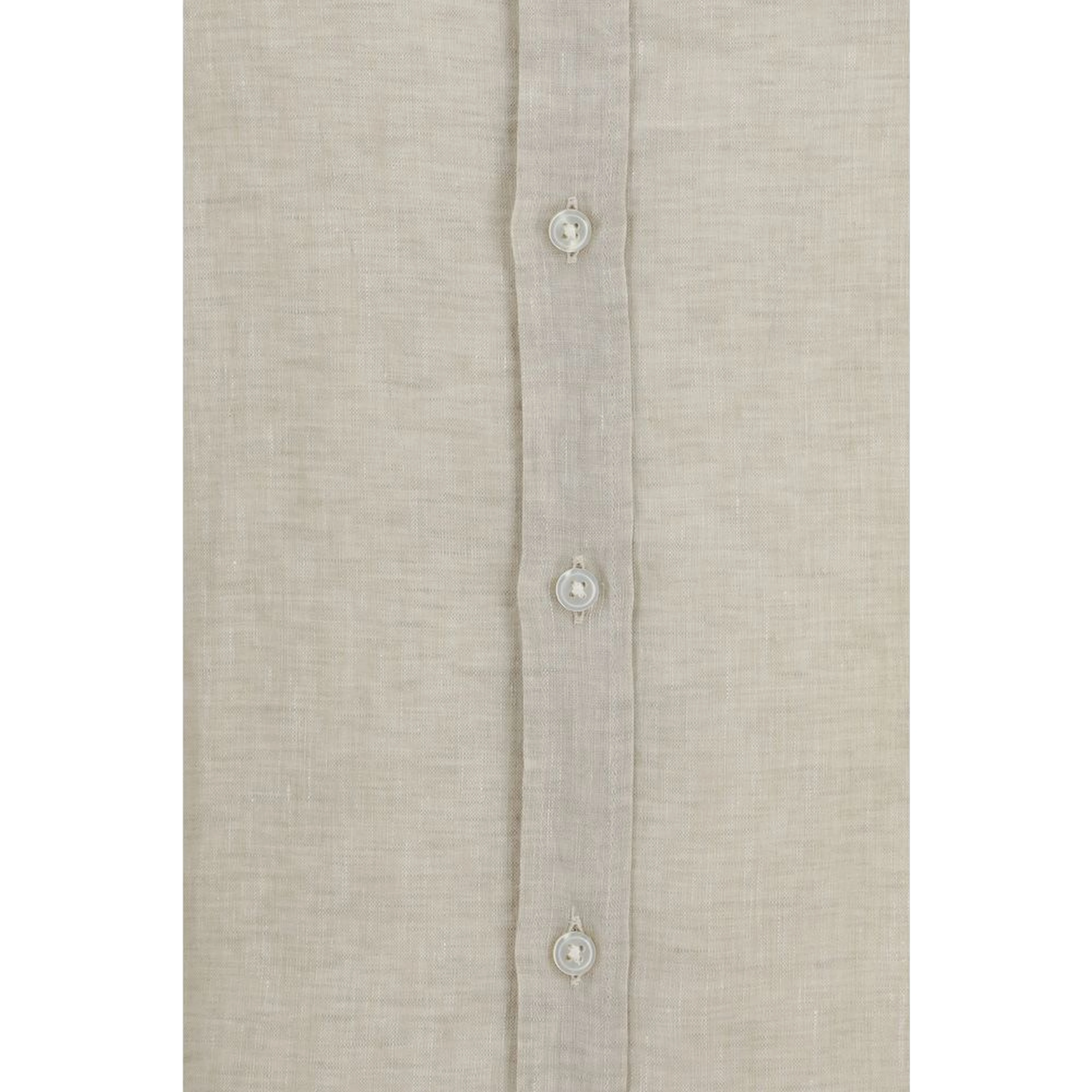 Beige Linen Dress Shirt