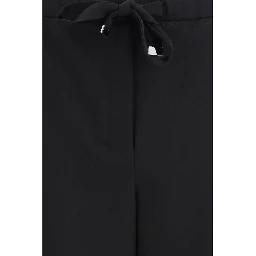 Black Wool Oves Aries Flared Pants