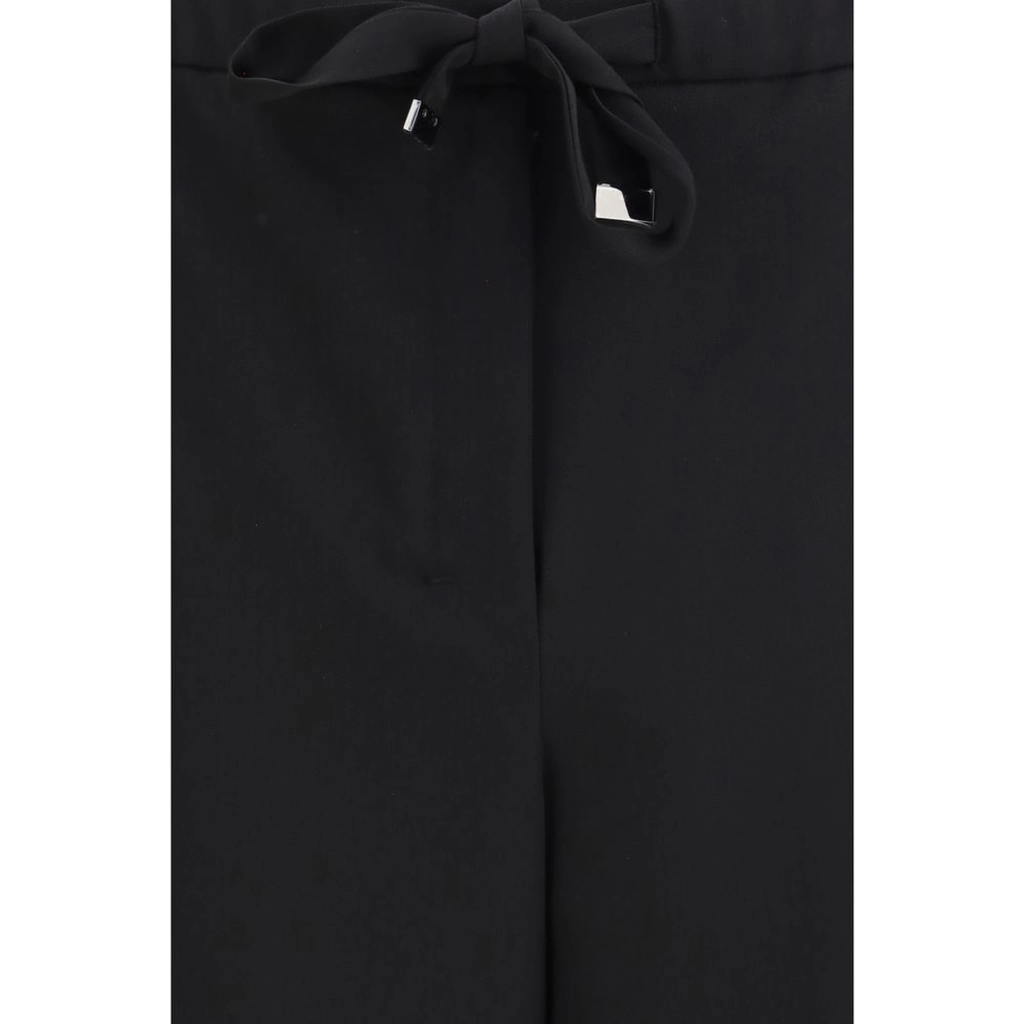 Black Wool Oves Aries Flared Pants