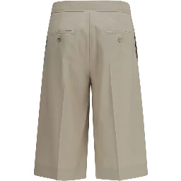Beige Wool Oves Aries Bermuda Shorts