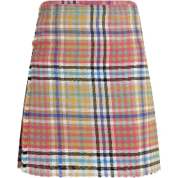 Multicolor Wool Oves Aries Mini Skirt