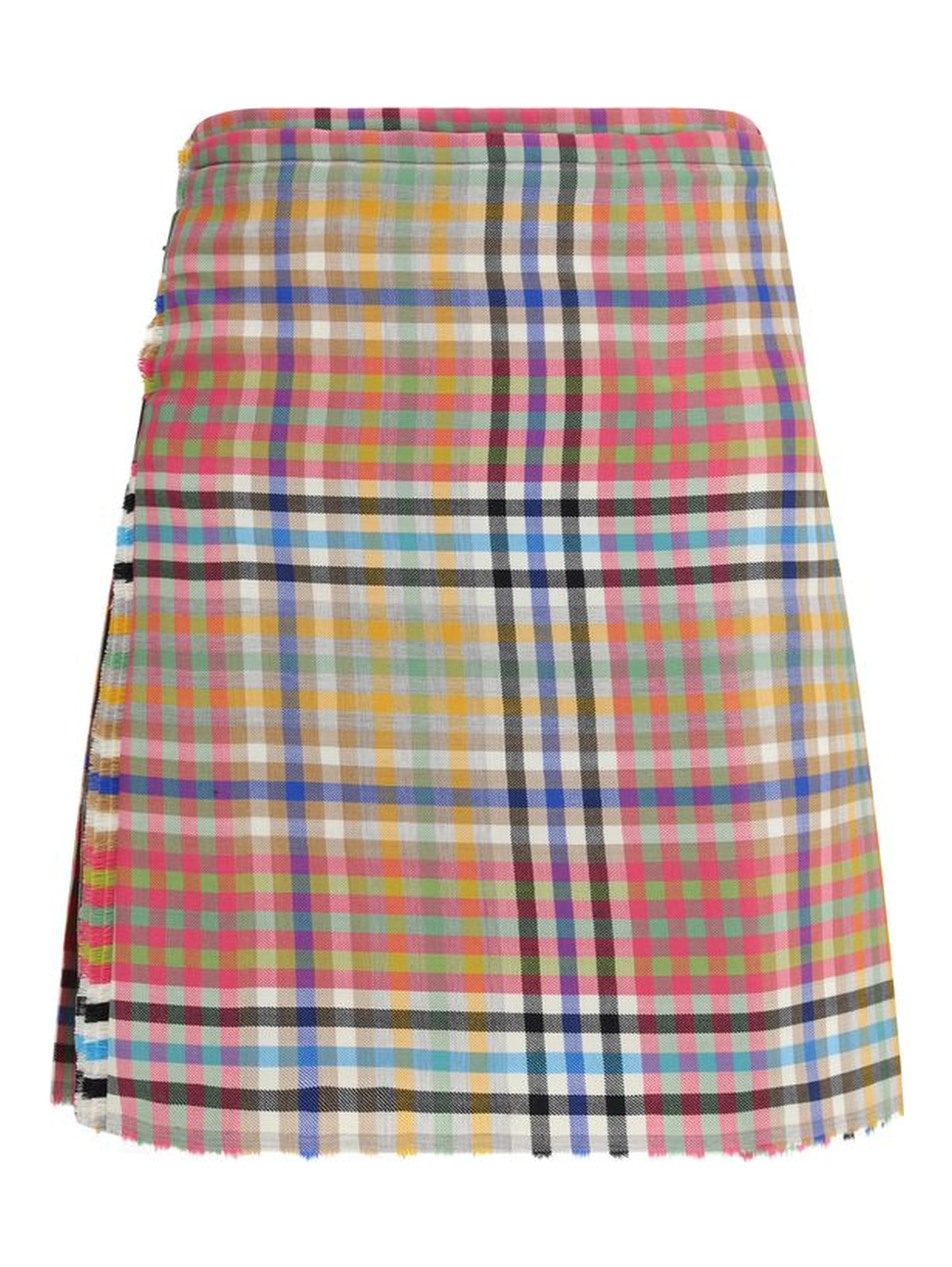 Multicolor Wool Oves Aries Mini Skirt