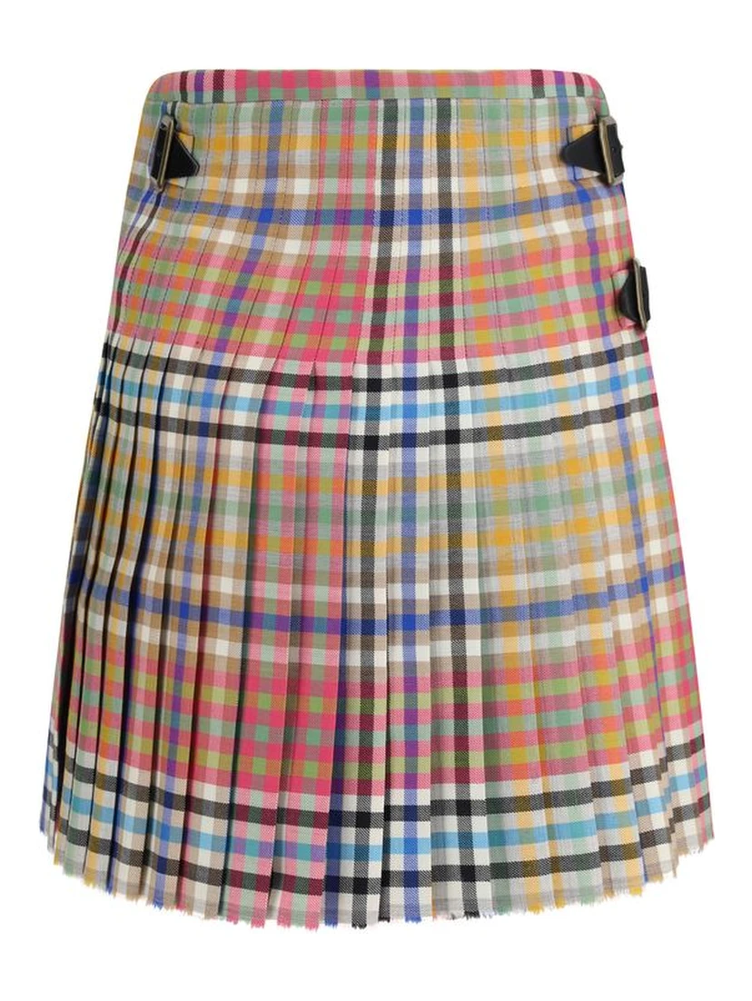 Multicolor Wool Oves Aries Mini Skirt