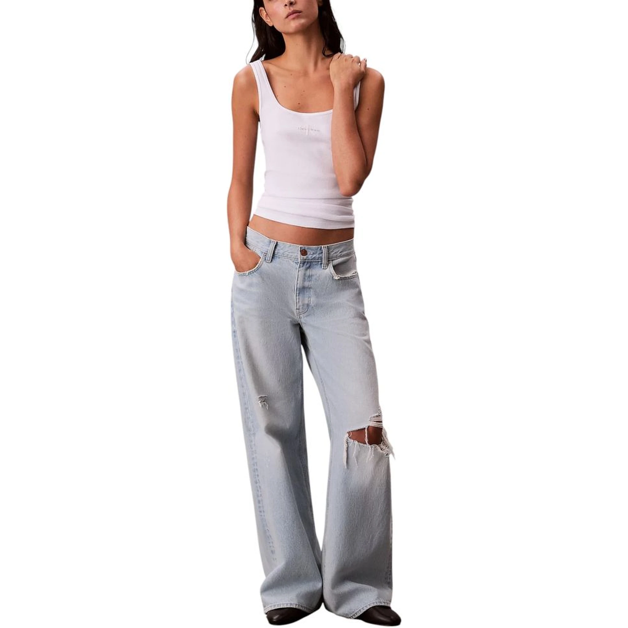 White Cotton Tank Tops