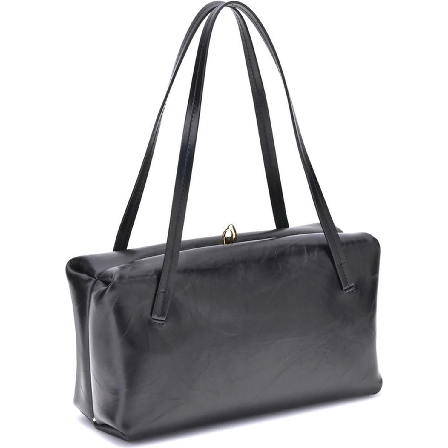 Black Calf Leather Bos Taurus Shoulder Bag