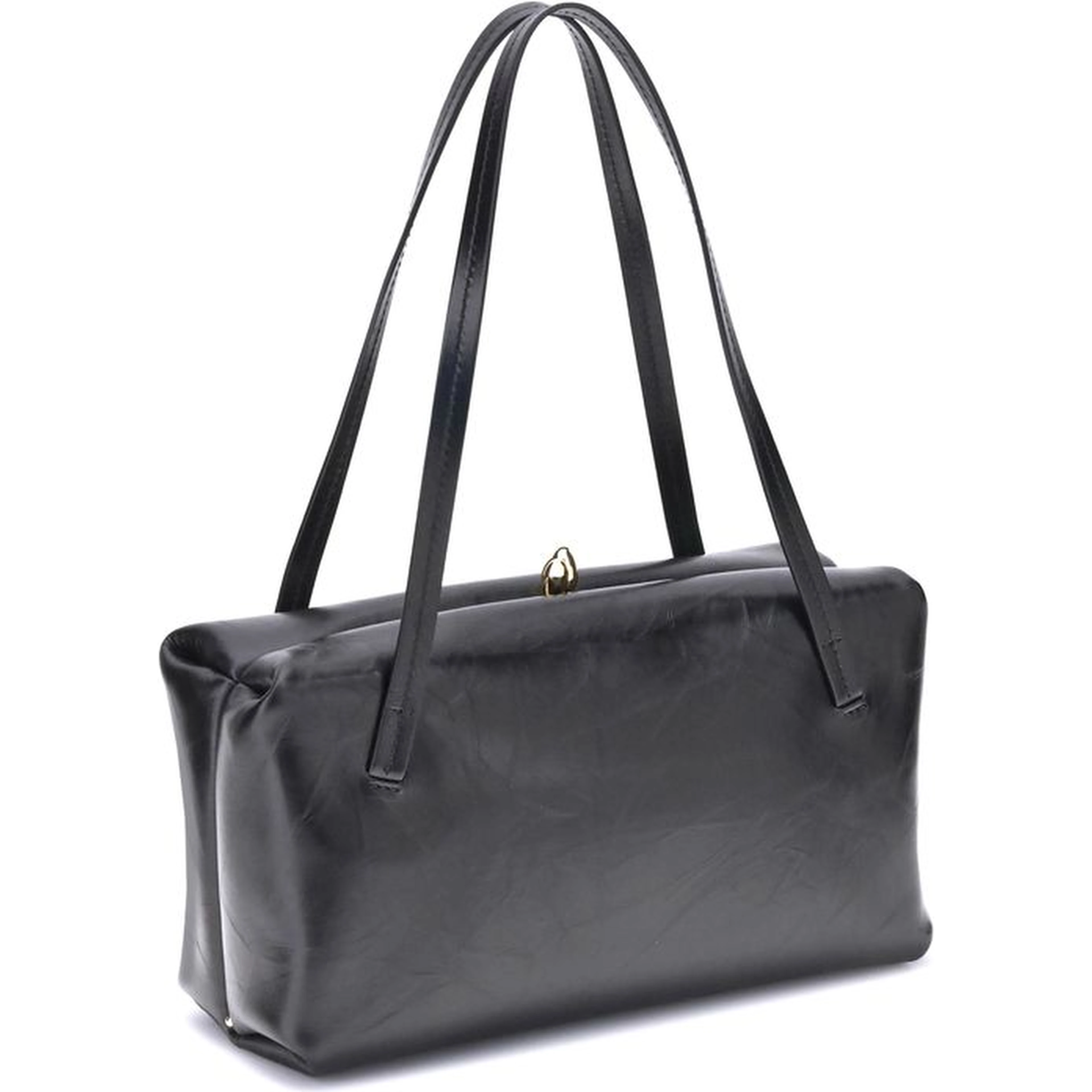 Black Calf Leather Bos Taurus Shoulder Bag