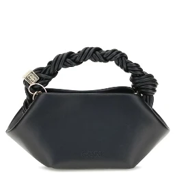 Black Recycled Leather Shoulder Bag