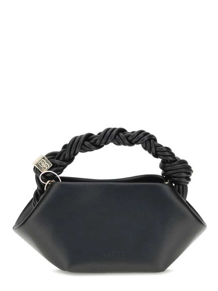 Black Recycled Leather Shoulder Bag