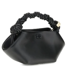 Black Recycled Leather Shoulder Bag