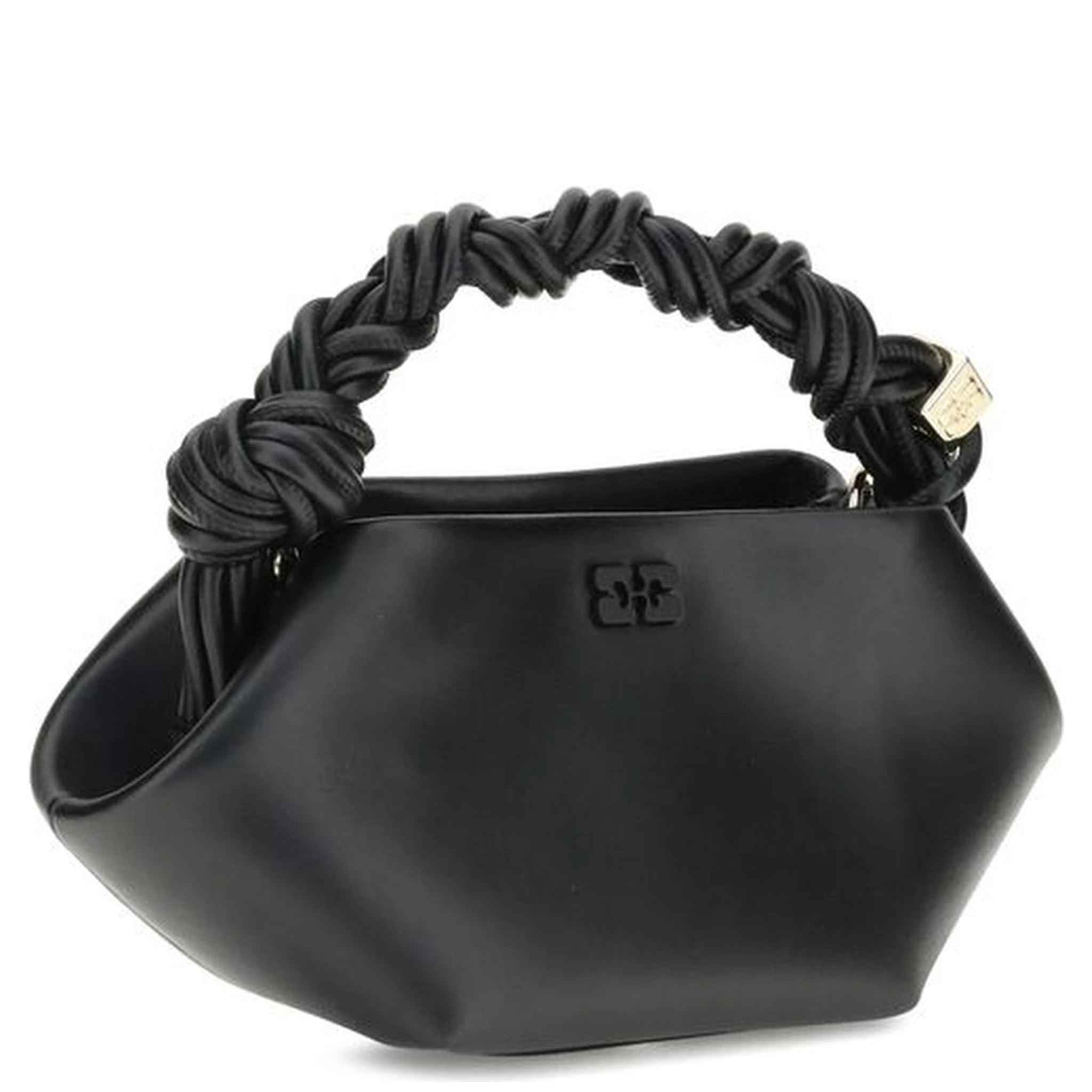 Black Recycled Leather Shoulder Bag