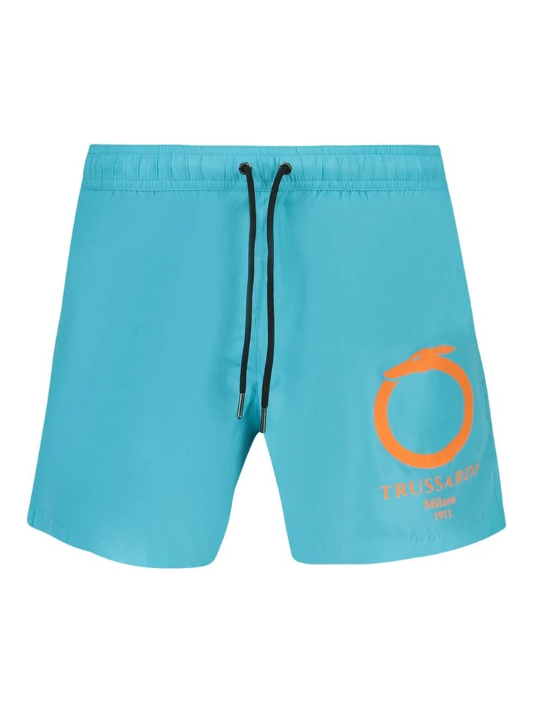 Azzurro Polyester Men's Swimwear