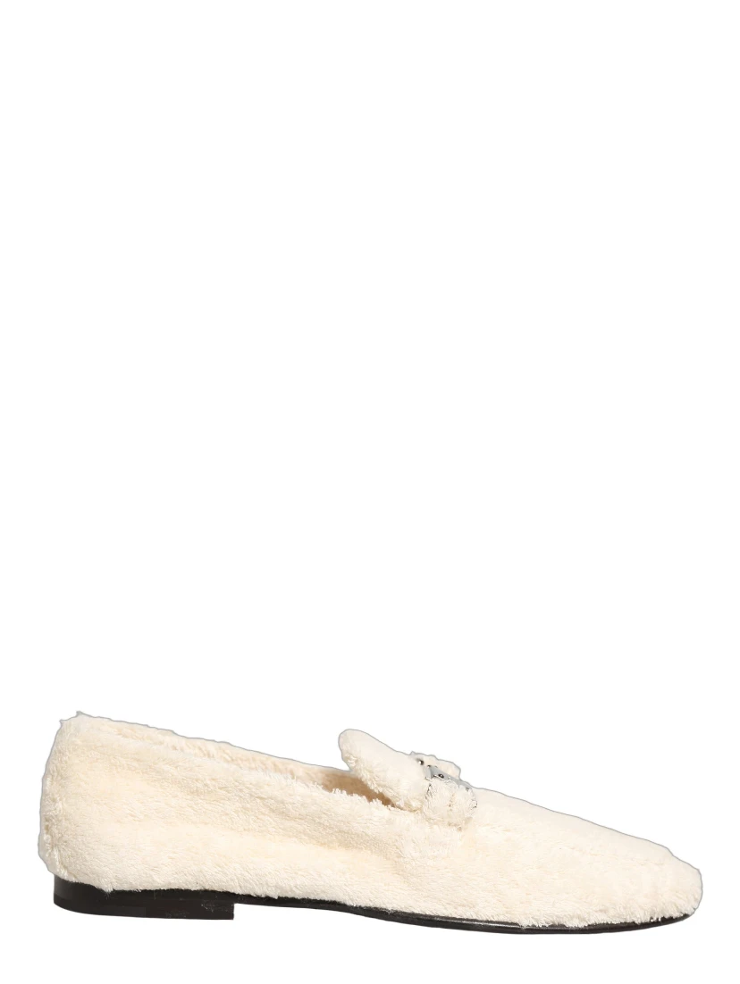 White Fur Shearling Men Dress Loafers Shoes