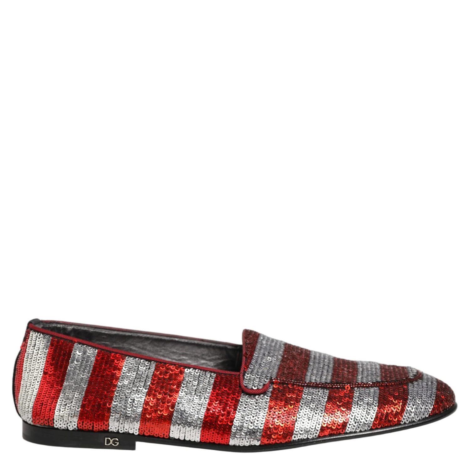 Multicolor Flag Sequin Dress Loafers Shoes