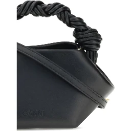 Black Recycled Leather Shoulder Bag
