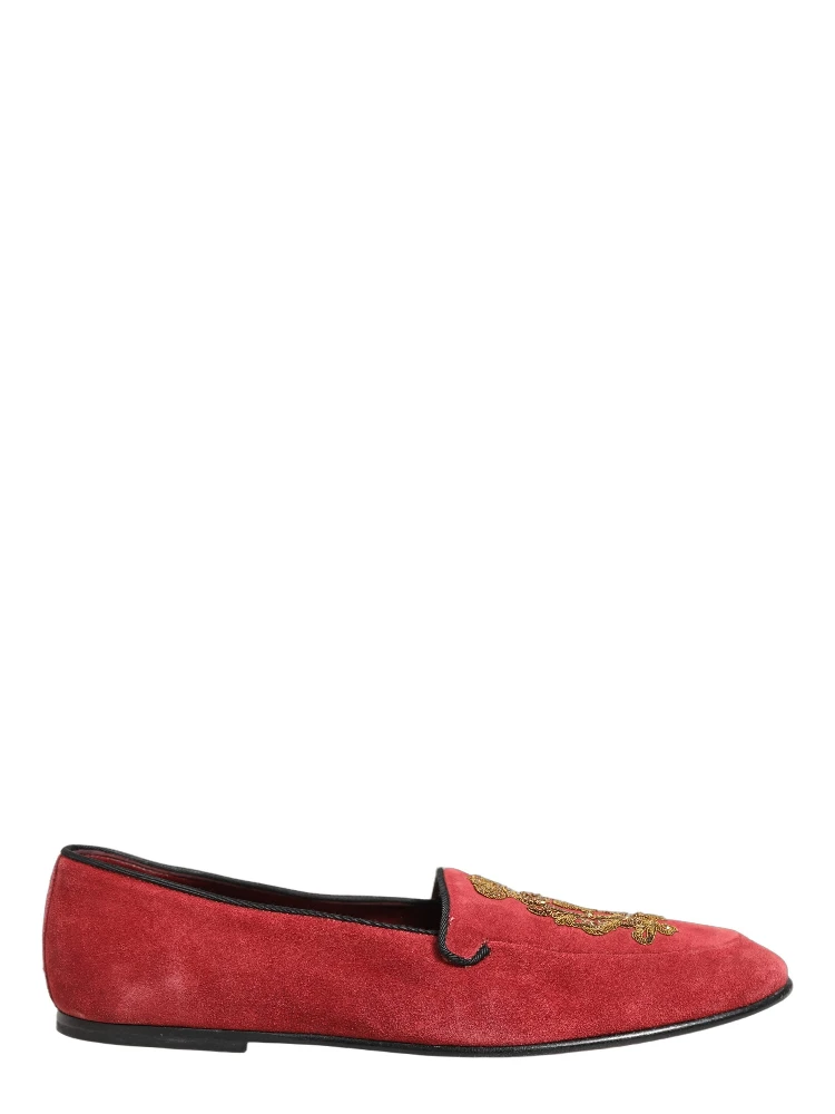 Red Velvet Logo Embroidery Men Loafers Shoes alternative