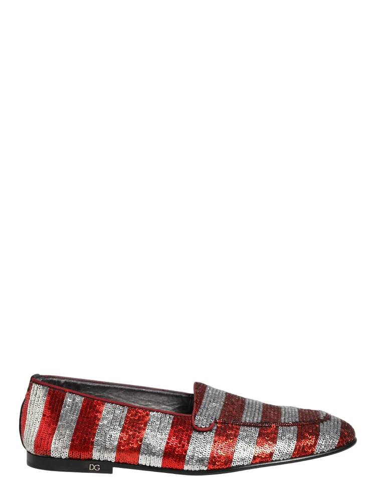 Multicolor Flag Sequin Dress Loafers Shoes alternative