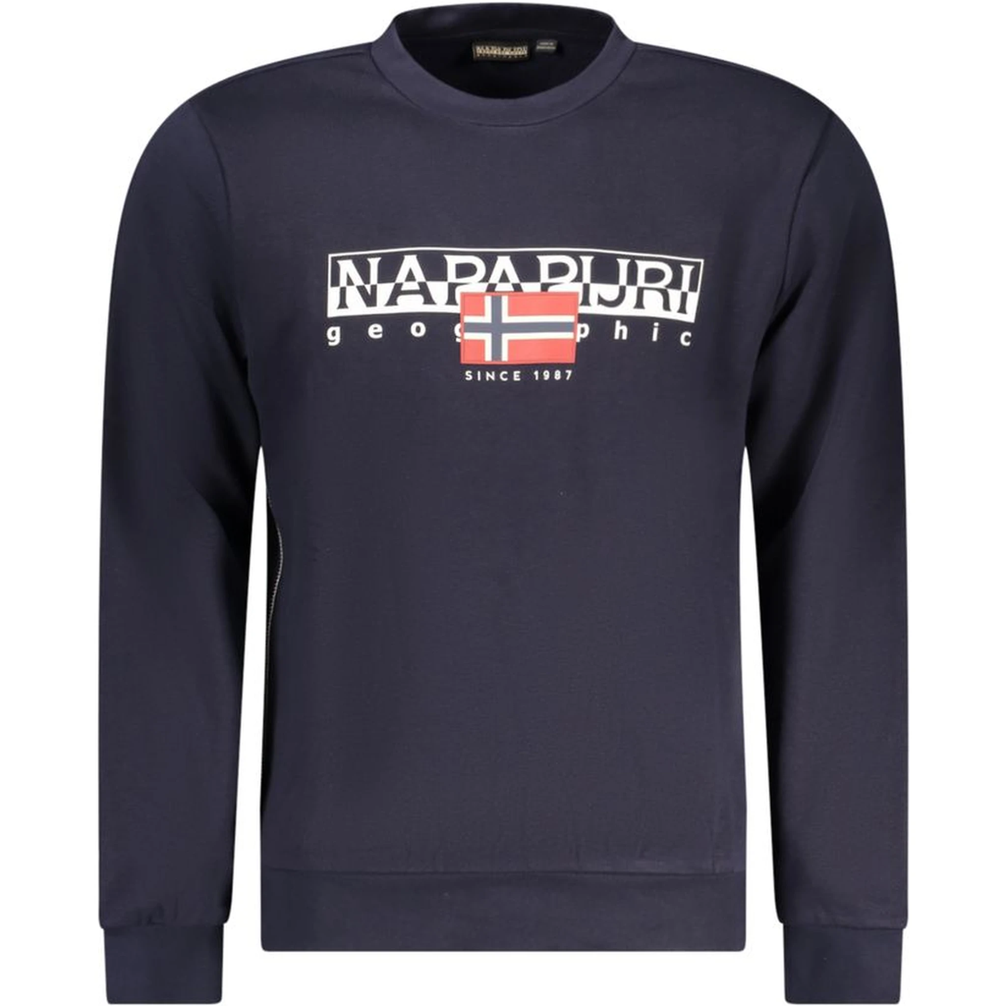 Blue Cotton Men Sweater