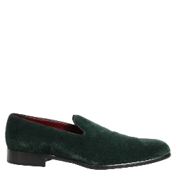 Green Suede Formal Slip On Men Loafers Shoes