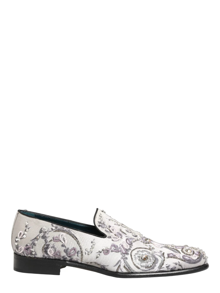 White Sequined Formal Slip On Loafers Shoes alternative