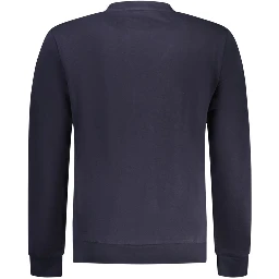 Blue Cotton Men Sweater