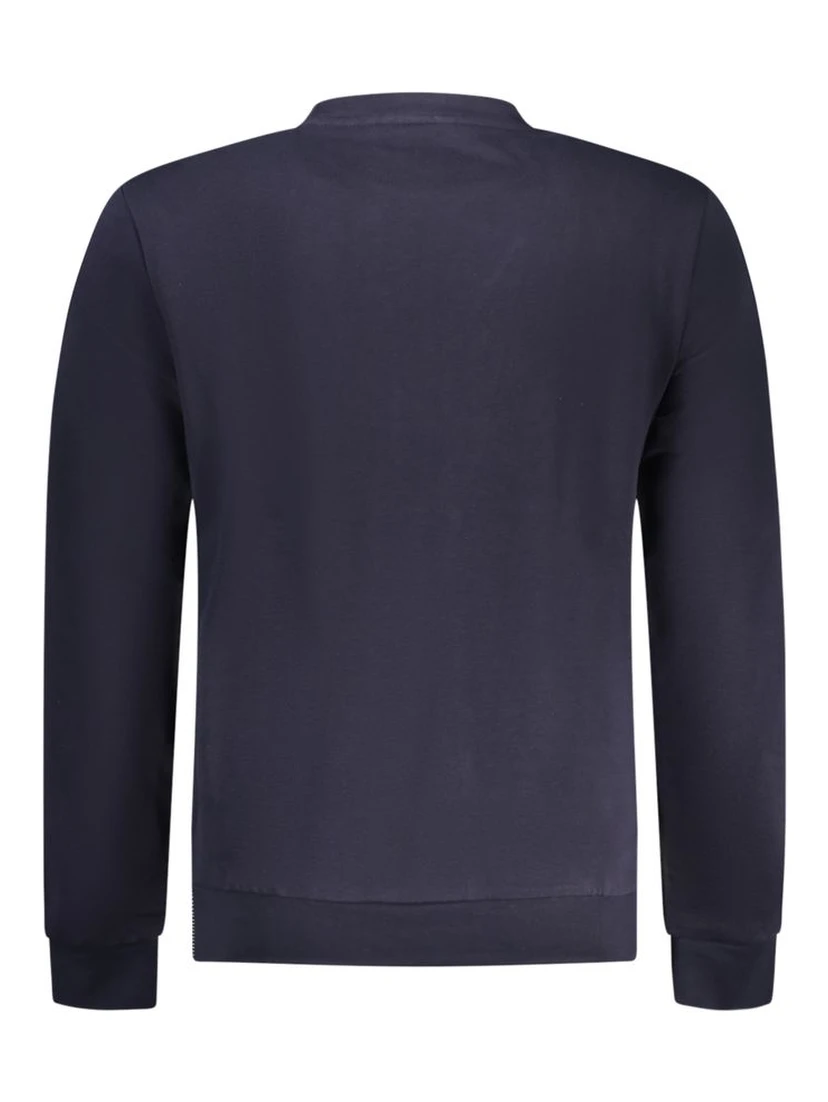 Blue Cotton Men Sweater