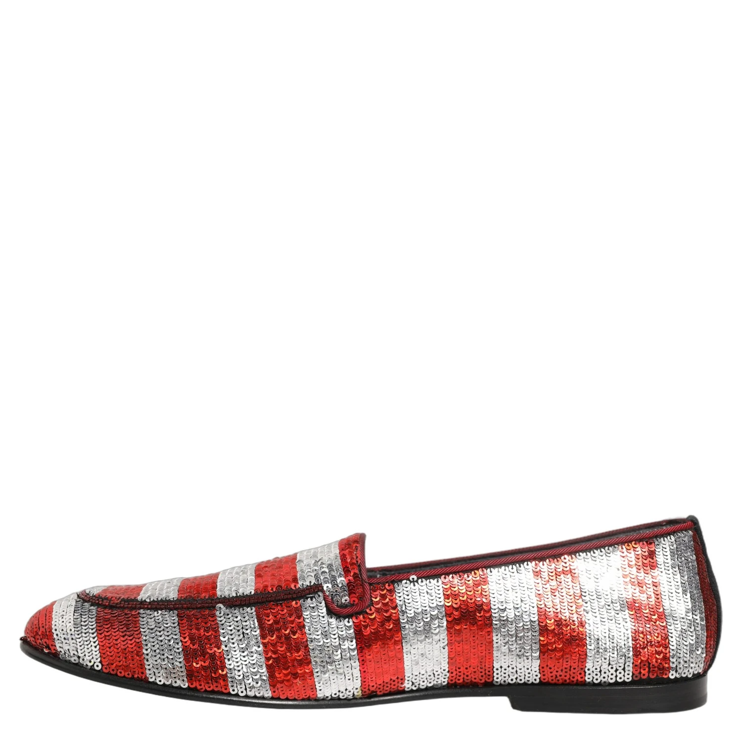 Multicolor Flag Sequin Dress Loafers Shoes