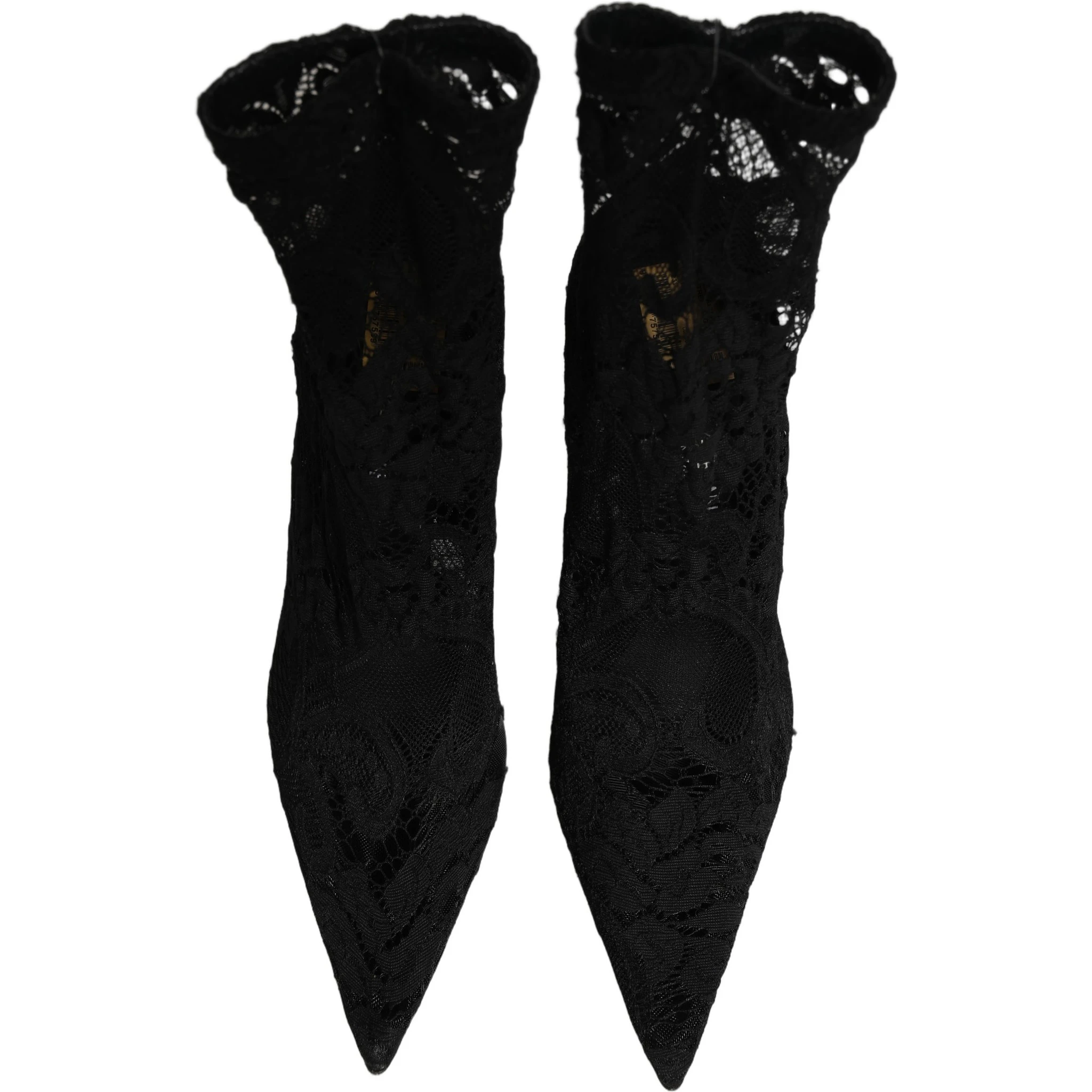 Black Socks Taormina Lace Pumps Boots Shoes