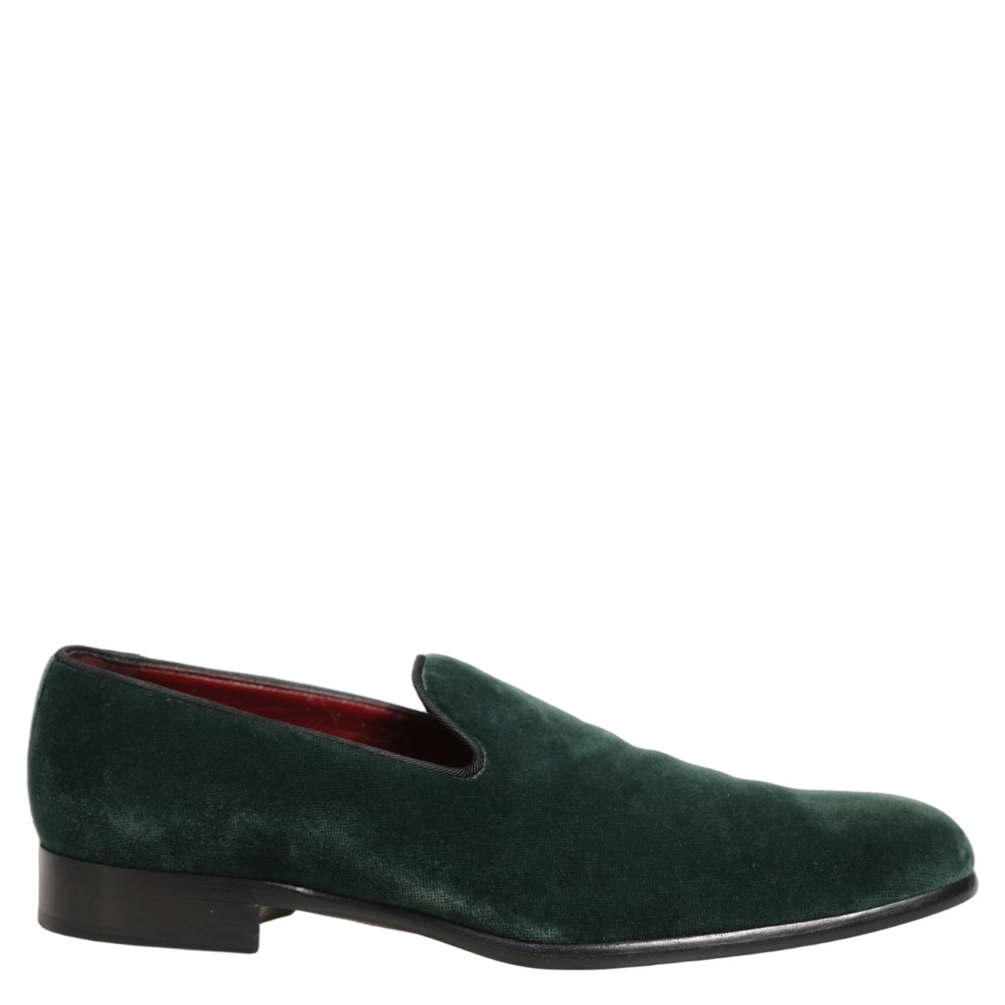 Green Suede Formal Slip On Men Loafers Shoes