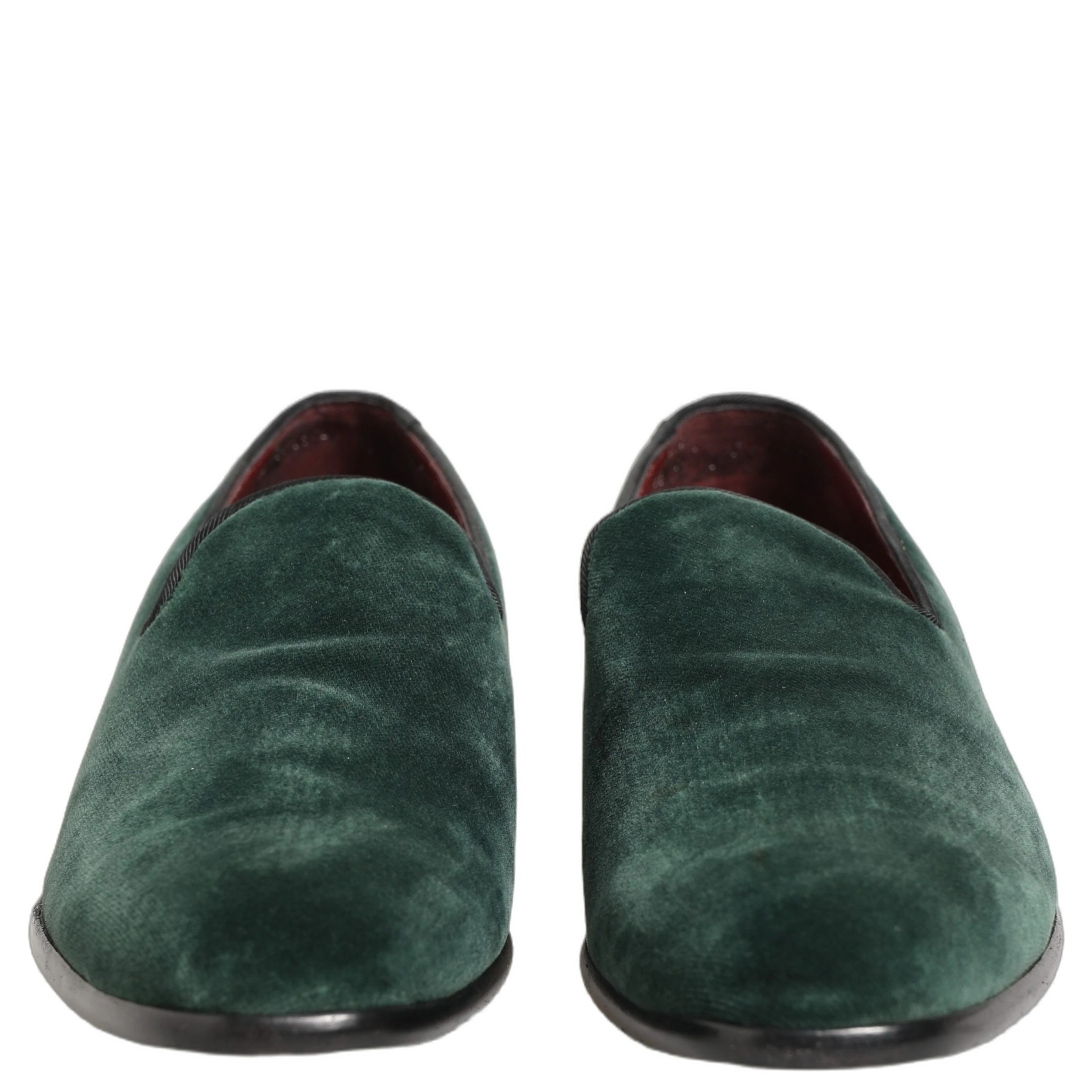 Green Suede Formal Slip On Men Loafers Shoes