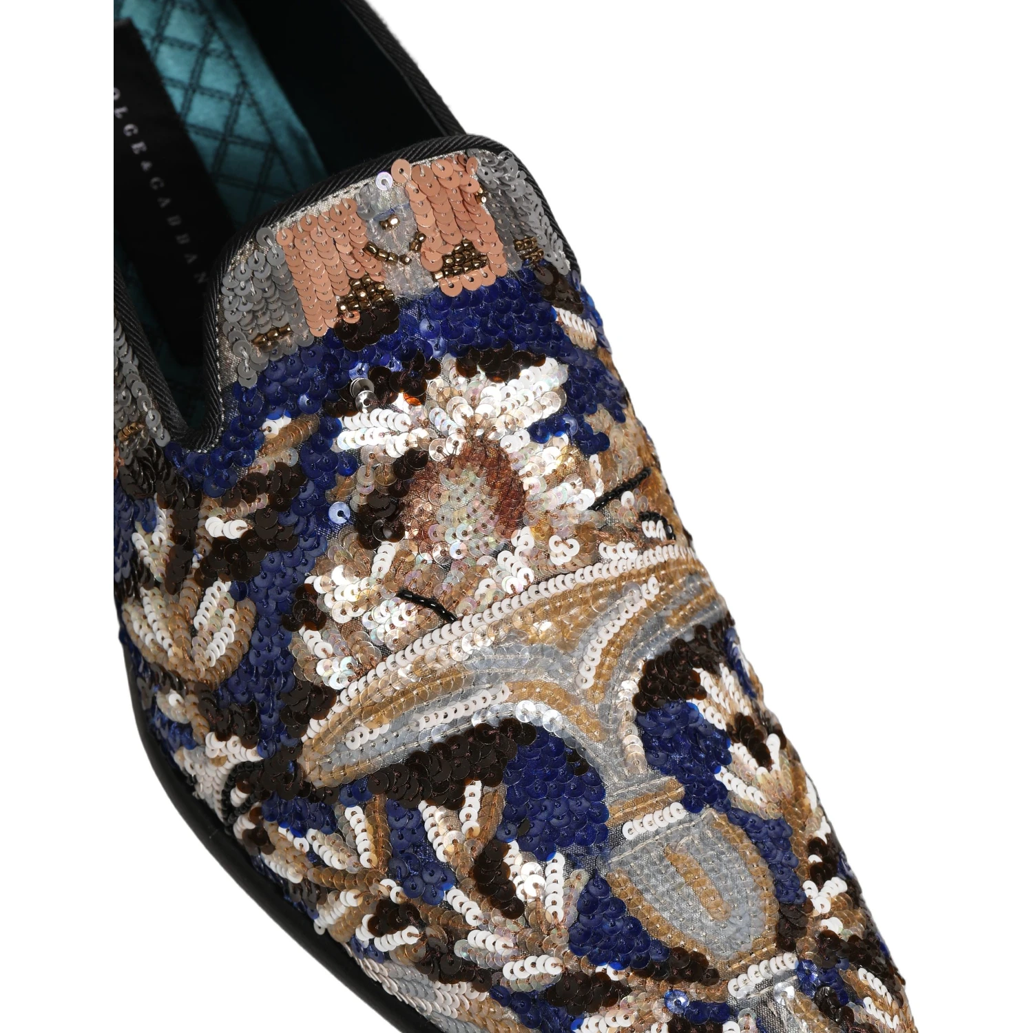 Multicolor Embroidered Sequin Loafers Shoes