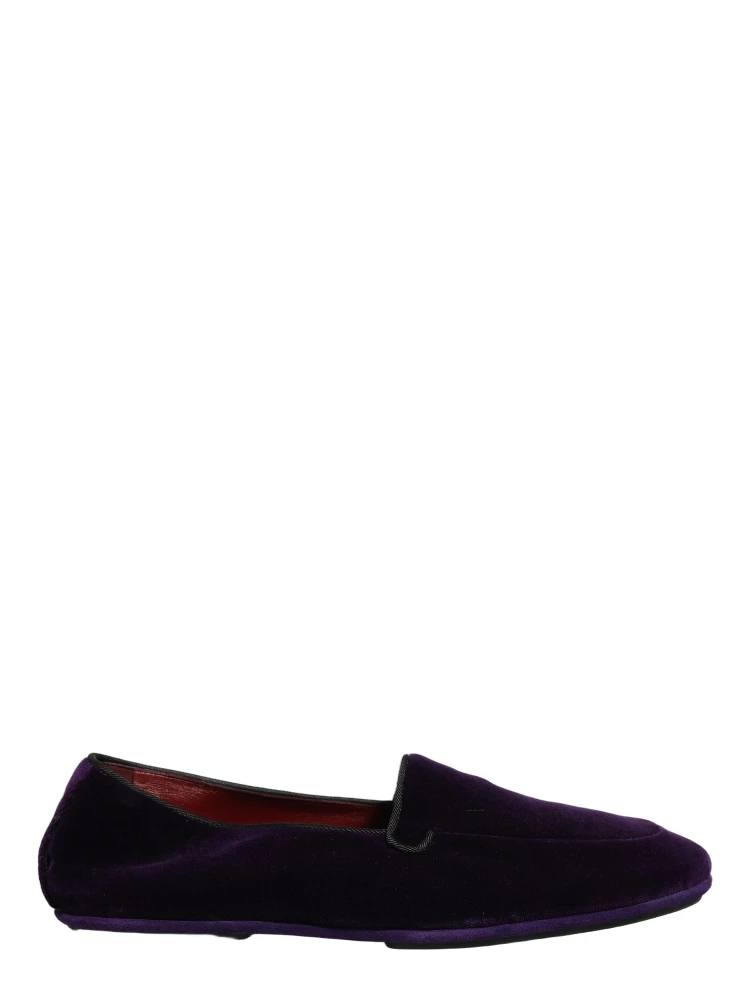 Violet Velvet Slip On Men Flats Loafers Shoes