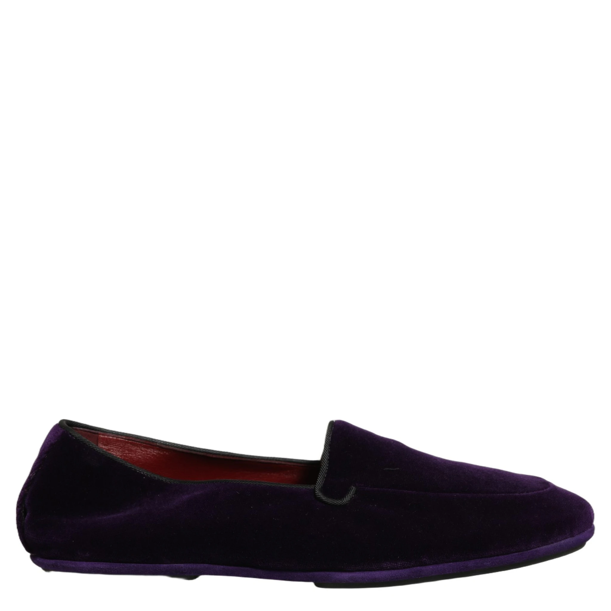 Violet Velvet Slip On Men Flats Loafers Shoes